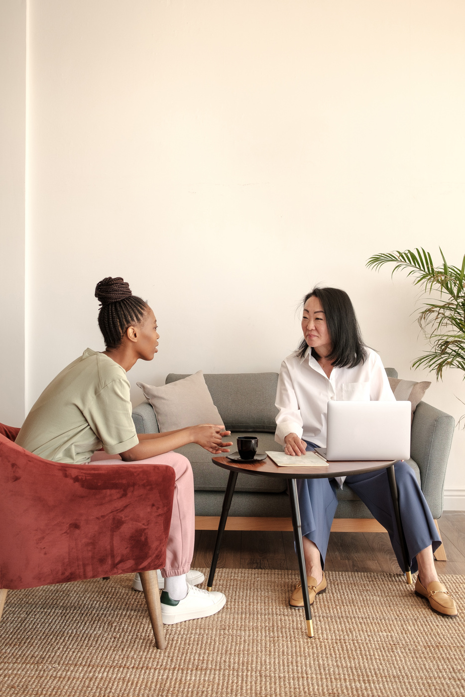 Young Woman on a Session with Her Therapist